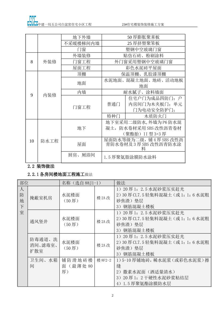 2025年精选优质工程资料：装饰装修施工方案1.doc_第2页