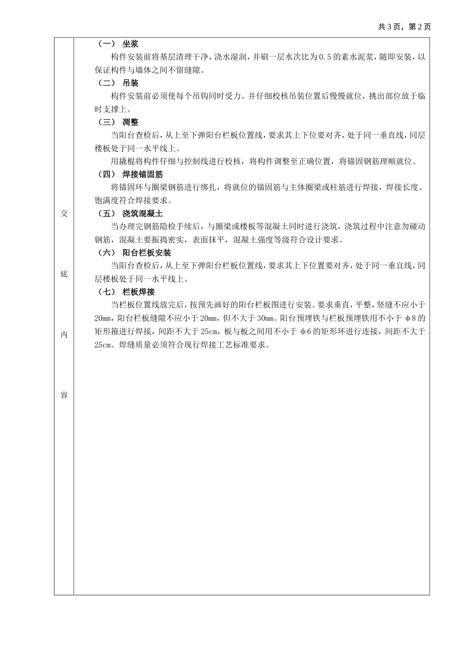 2025年优质工程资料：01预制阳台栏板安装工程.doc_第2页