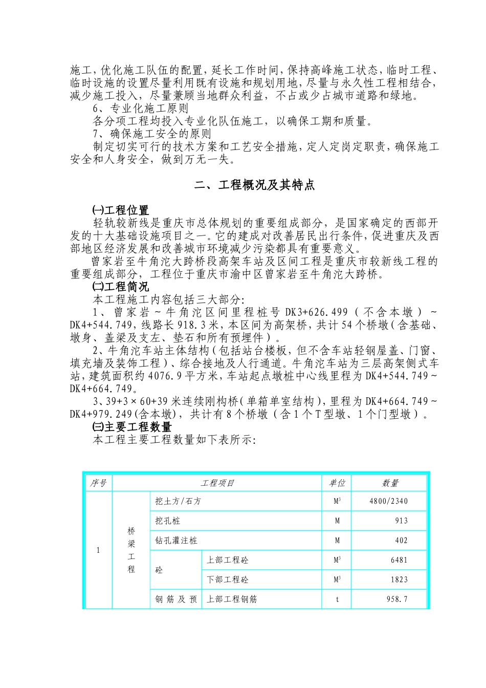 2025年精选优质工程资料：重庆轻轨施工组织设计.doc_第2页