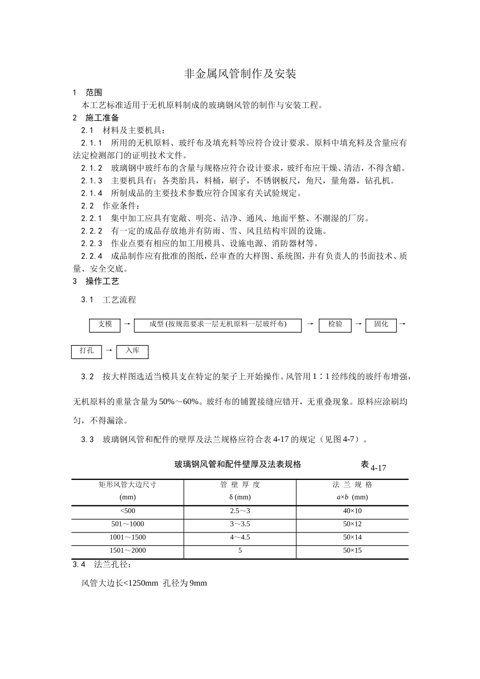 2025年优质工程资料：002非金属风管制作及安装.doc_第1页