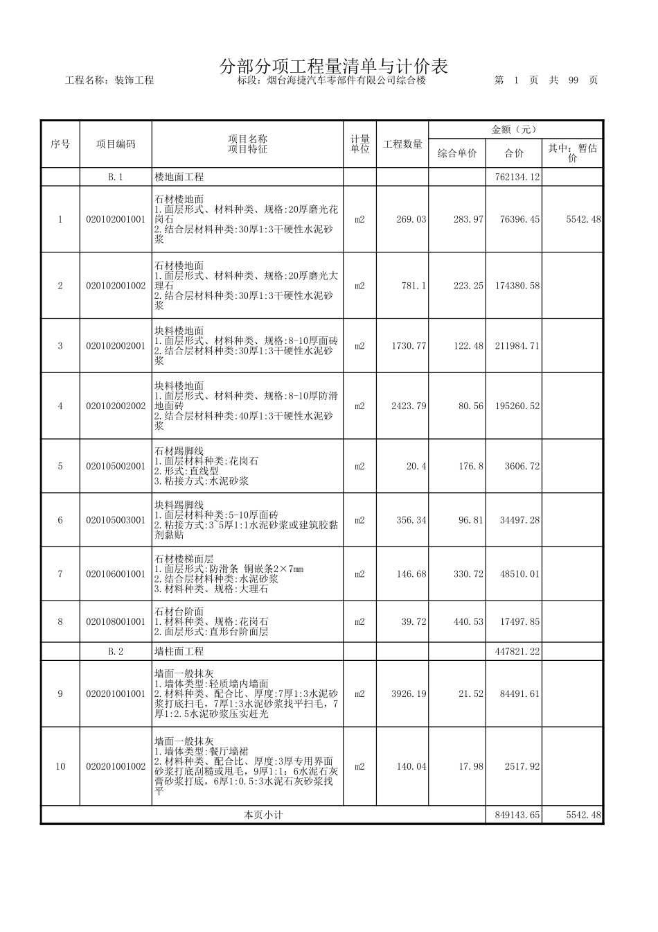 2025年精选优质工程资料：装饰工程.xls_第1页