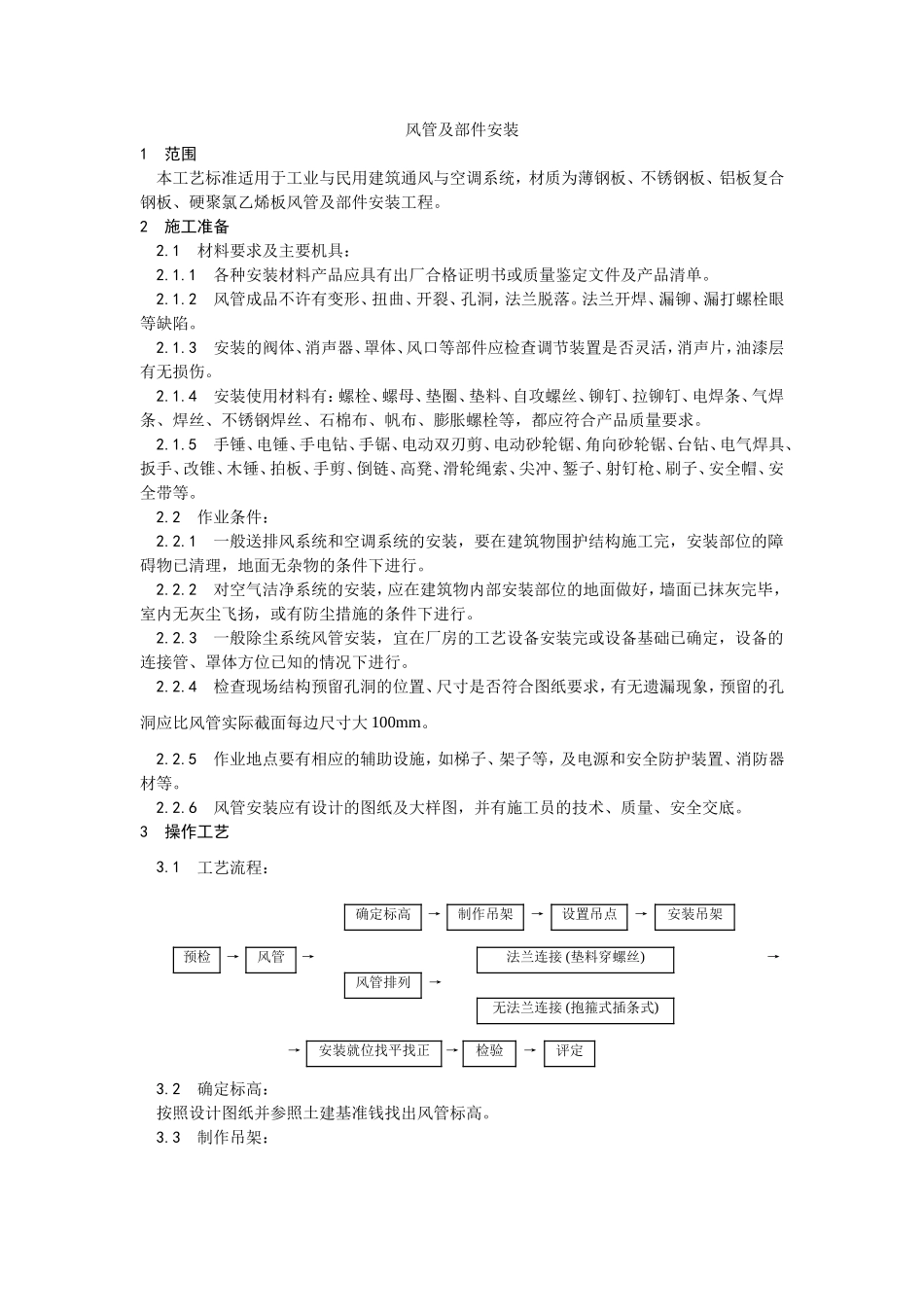 2025年优质工程资料：004风管及部件安装.doc_第1页