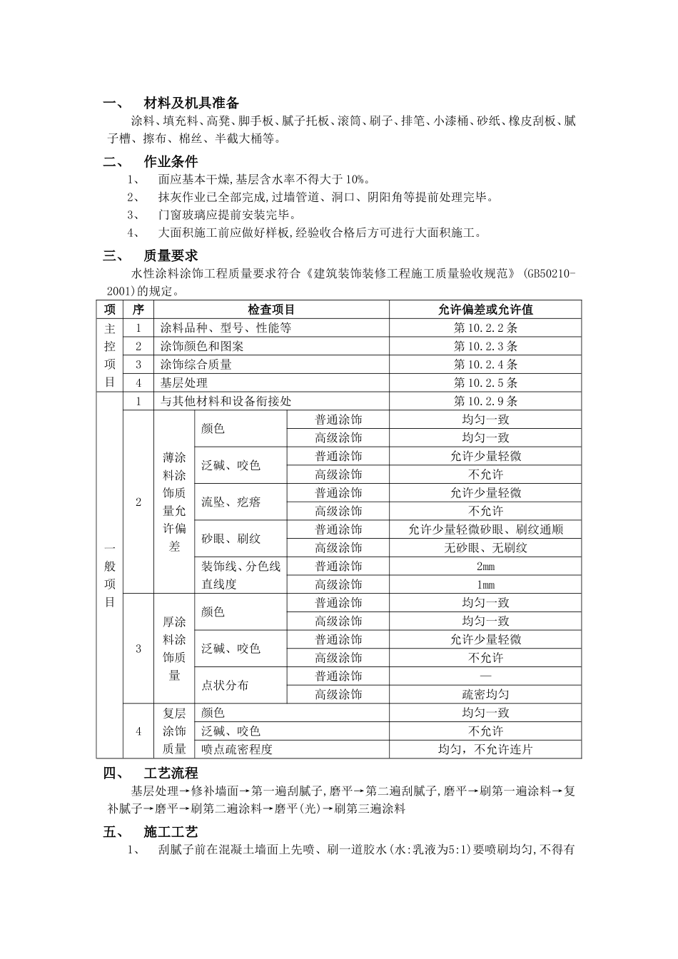 2025年优质工程资料：008内墙涂料工程.doc_第1页