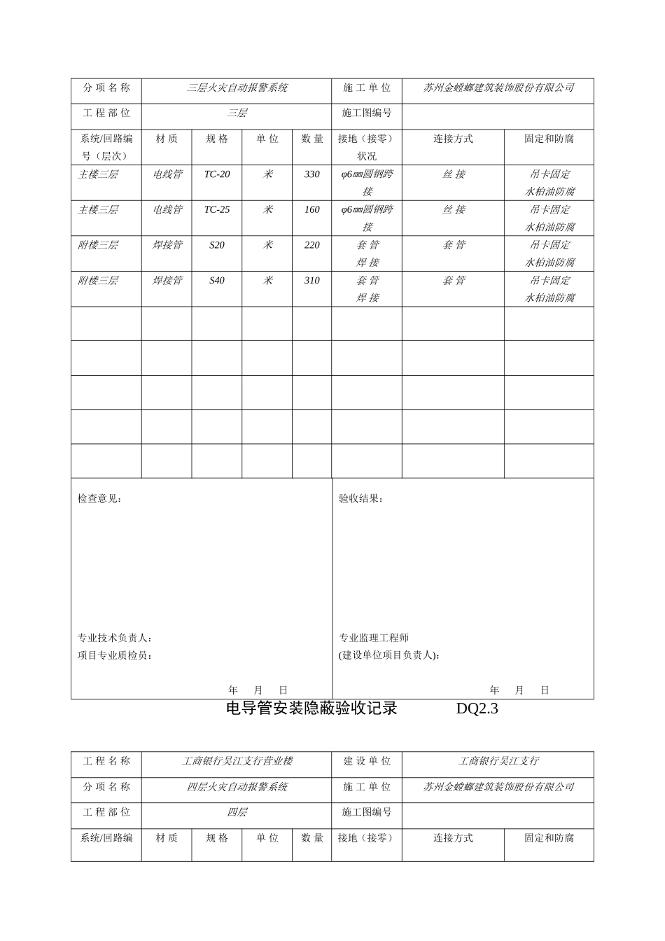 2025年优质工程资料：DQ2.3电导管安装隐蔽记录.doc_第2页