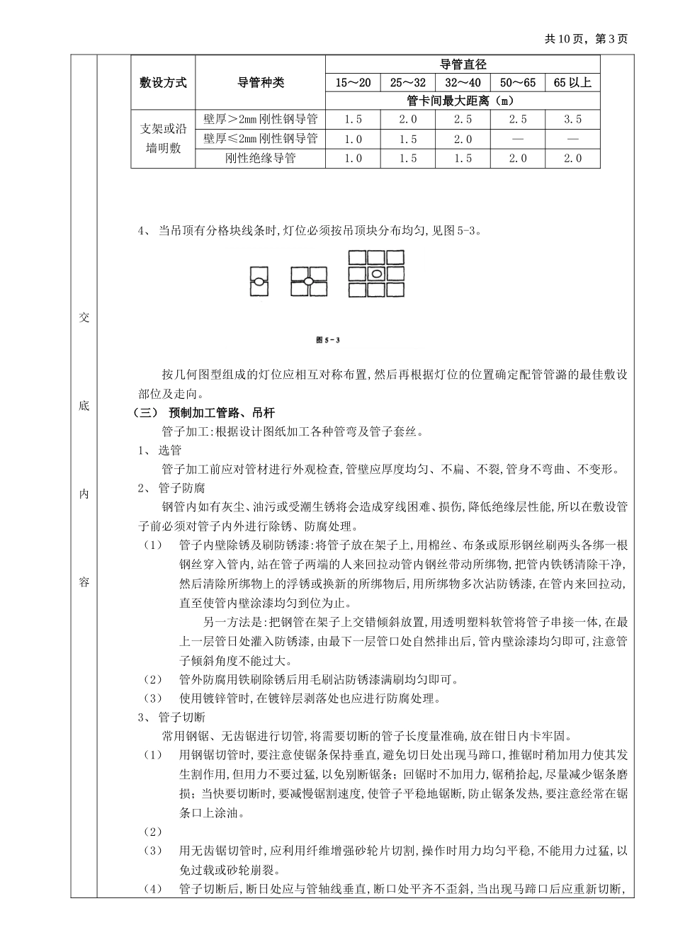 2025年优质工程资料：05吊顶内管路敷设工程.doc_第3页