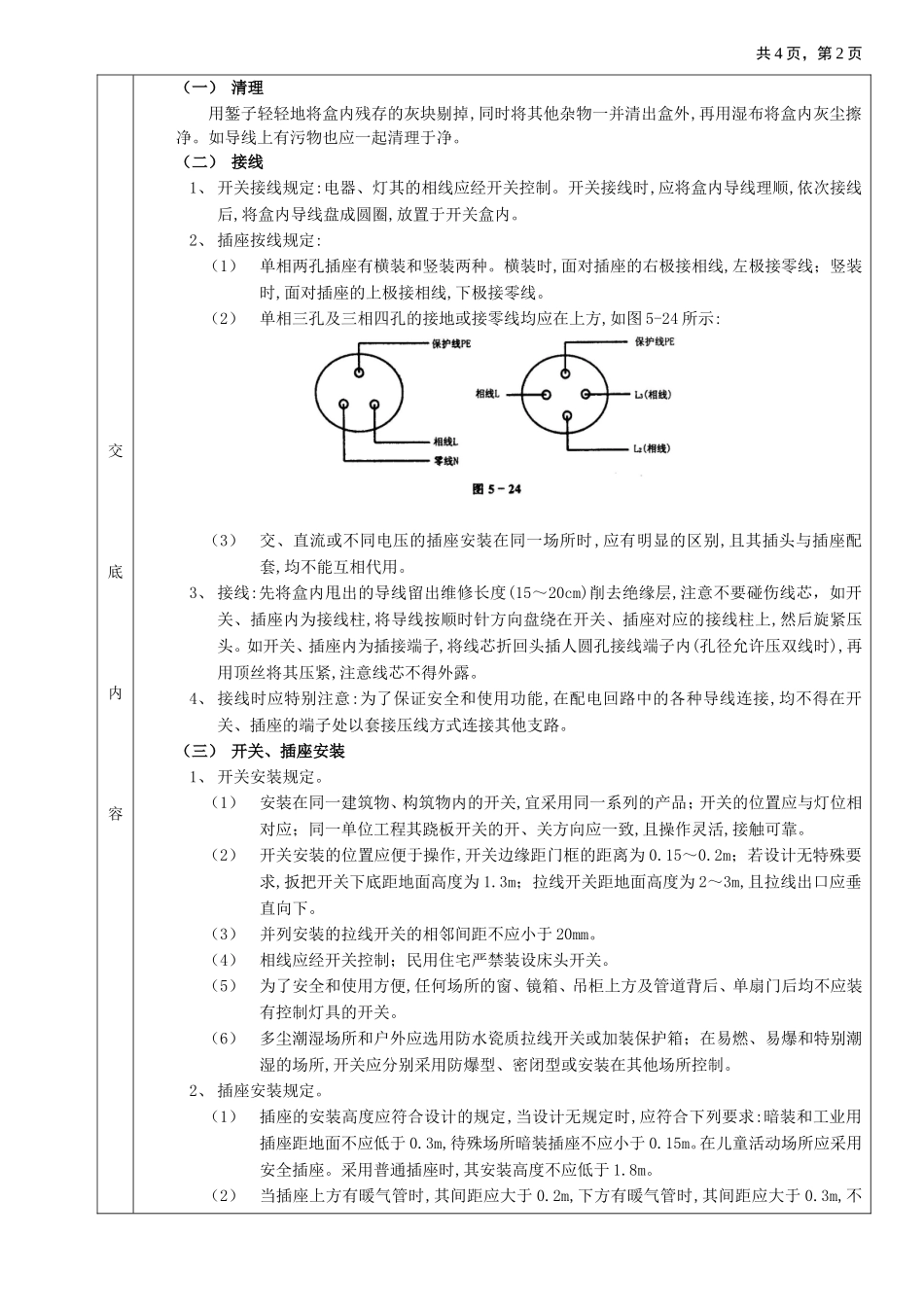 2025年优质工程资料：08开关、插座安装工程.doc_第2页