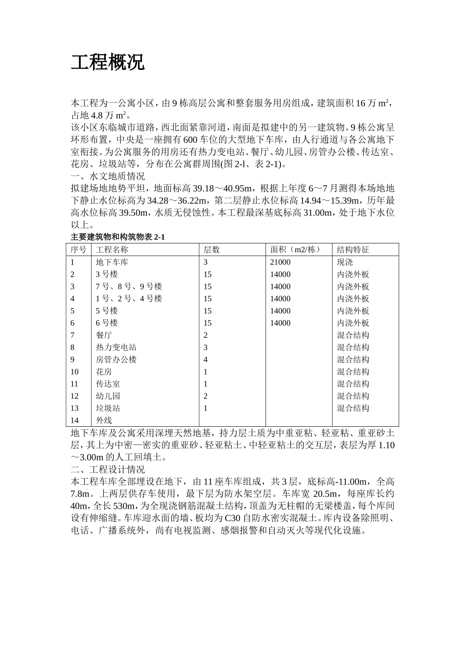 2025年优质工程资料：9栋高层公寓群施工组织设计.doc_第2页