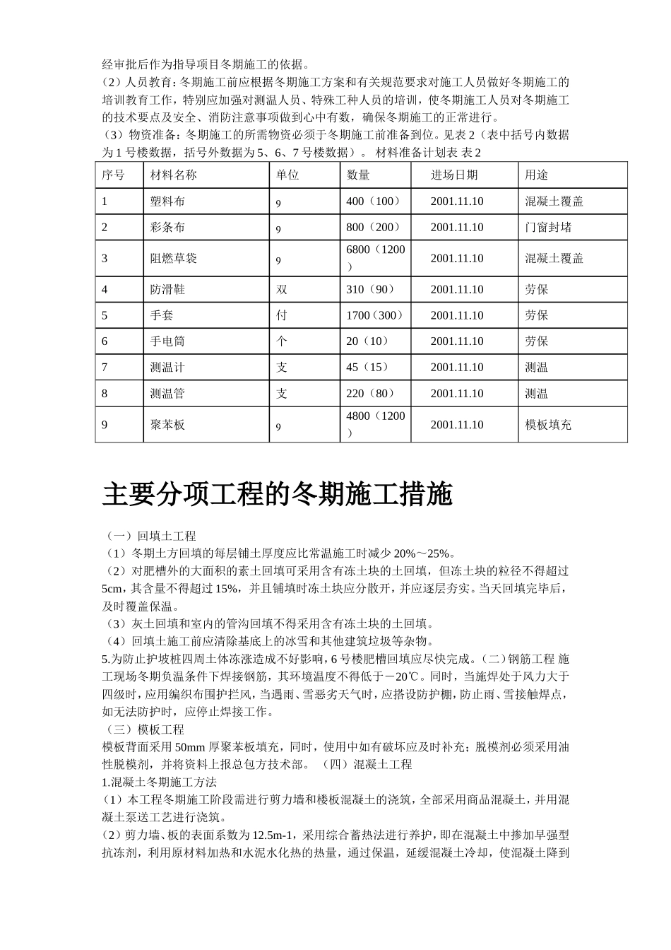 2025年工程建设资料：北京某项目冬期施工方案.doc_第3页