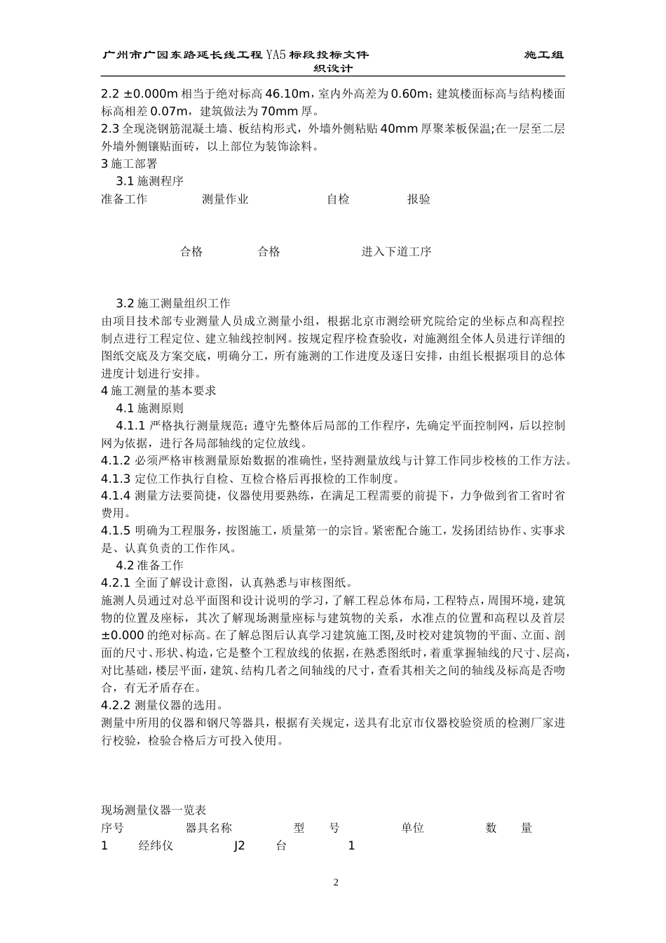 2025年工程建设资料：北京西二旗某工程施工测量方案.doc_第2页