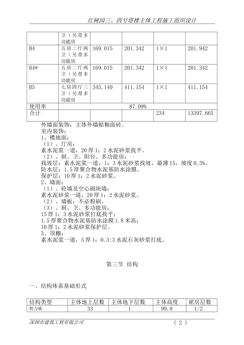 2025年工程建设资料：碧海红树园主体施工组织设计.doc_第2页