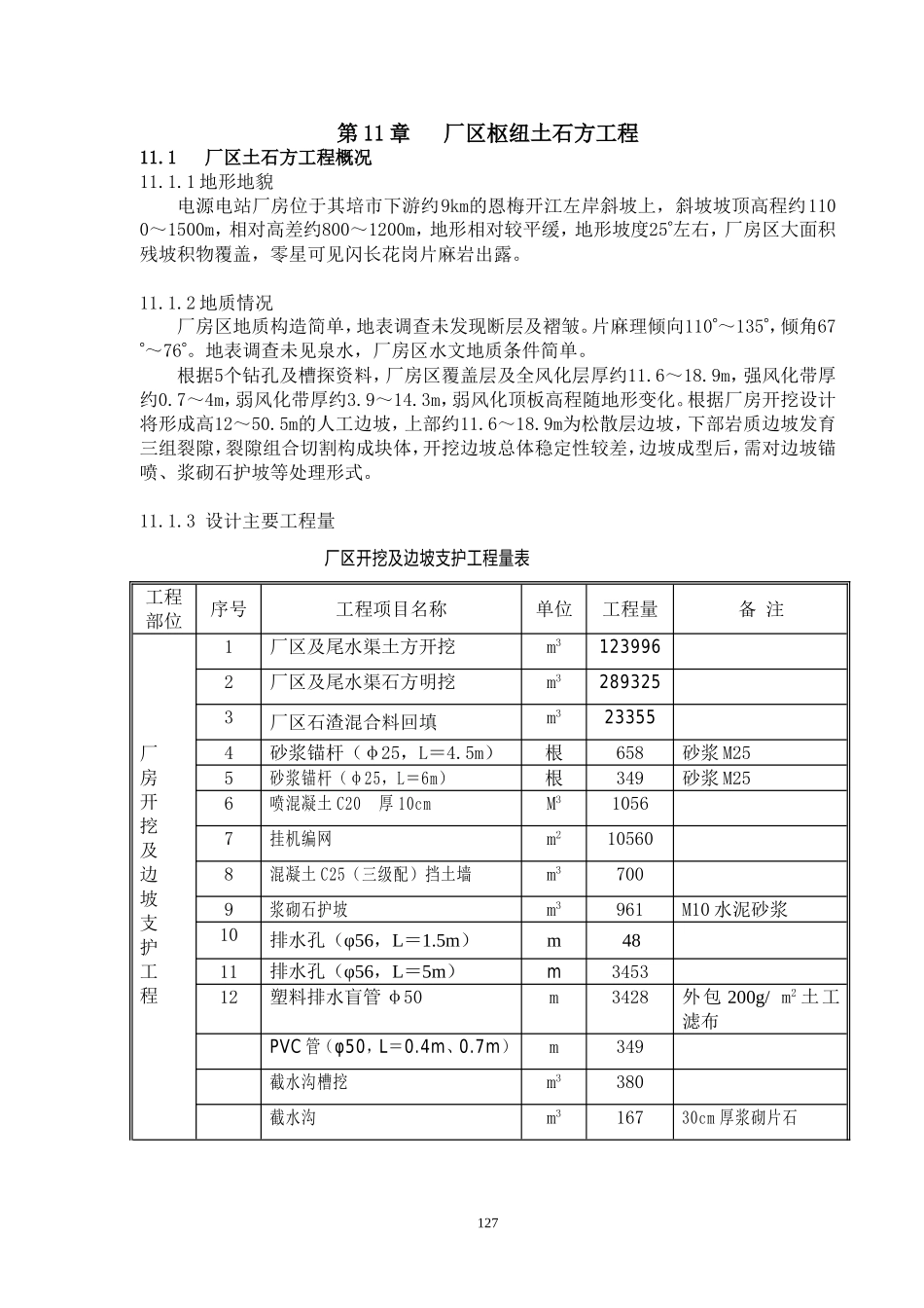 2025年工程建设资料：第11章 厂区枢纽土石方工程.doc_第1页