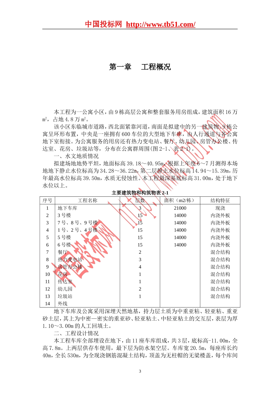 2025年工程建设资料：栋高层公寓群施工组织设计.doc_第3页