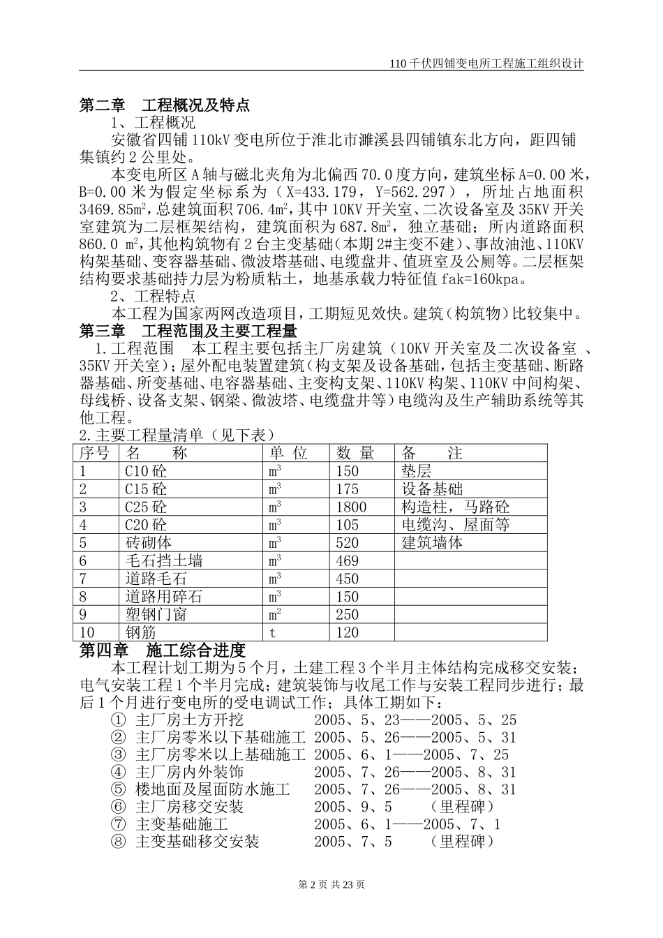 2025年工程建设资料：伏四铺变电所工程施工组织设计.doc_第3页