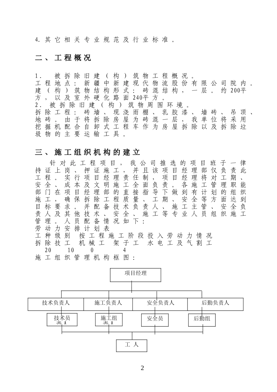 2025年工程建设资料：平房拆除方案.doc_第2页