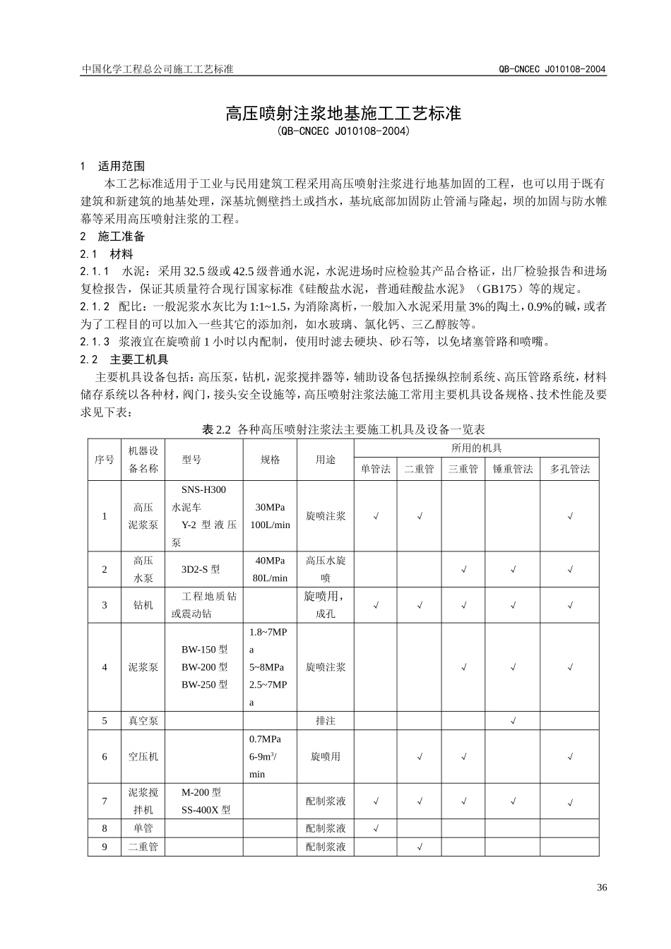 2025年工程建设资料：高压喷射注浆地基施工工艺标准.doc_第1页