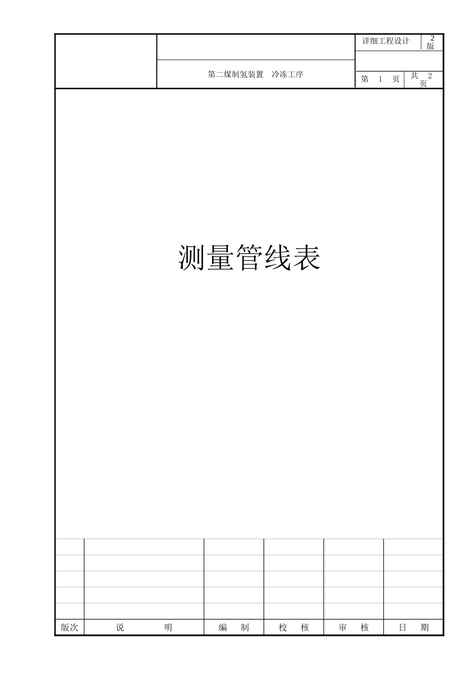 2025年工程建设资料：测量管线表1.xls_第1页