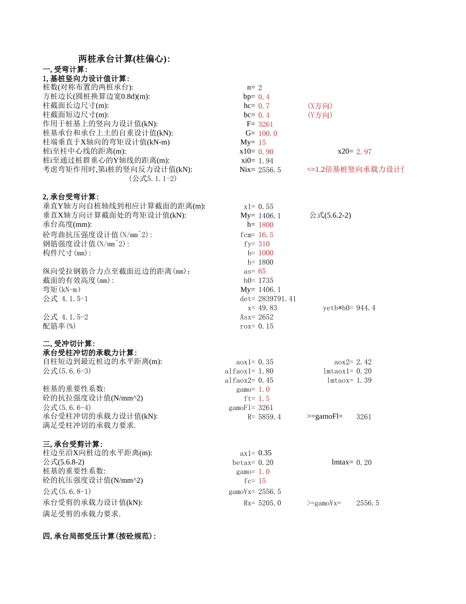 2025年工程建设资料：承台计算修改.xls_第1页