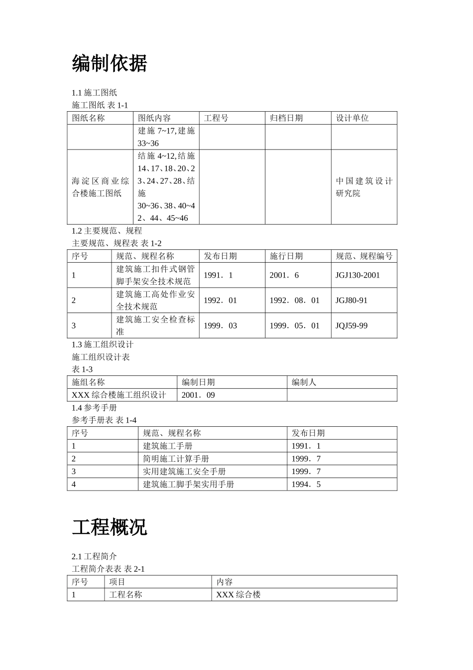 2025年工程建设资料：海淀区商业综合楼工程脚手架设计施工方案.doc_第2页