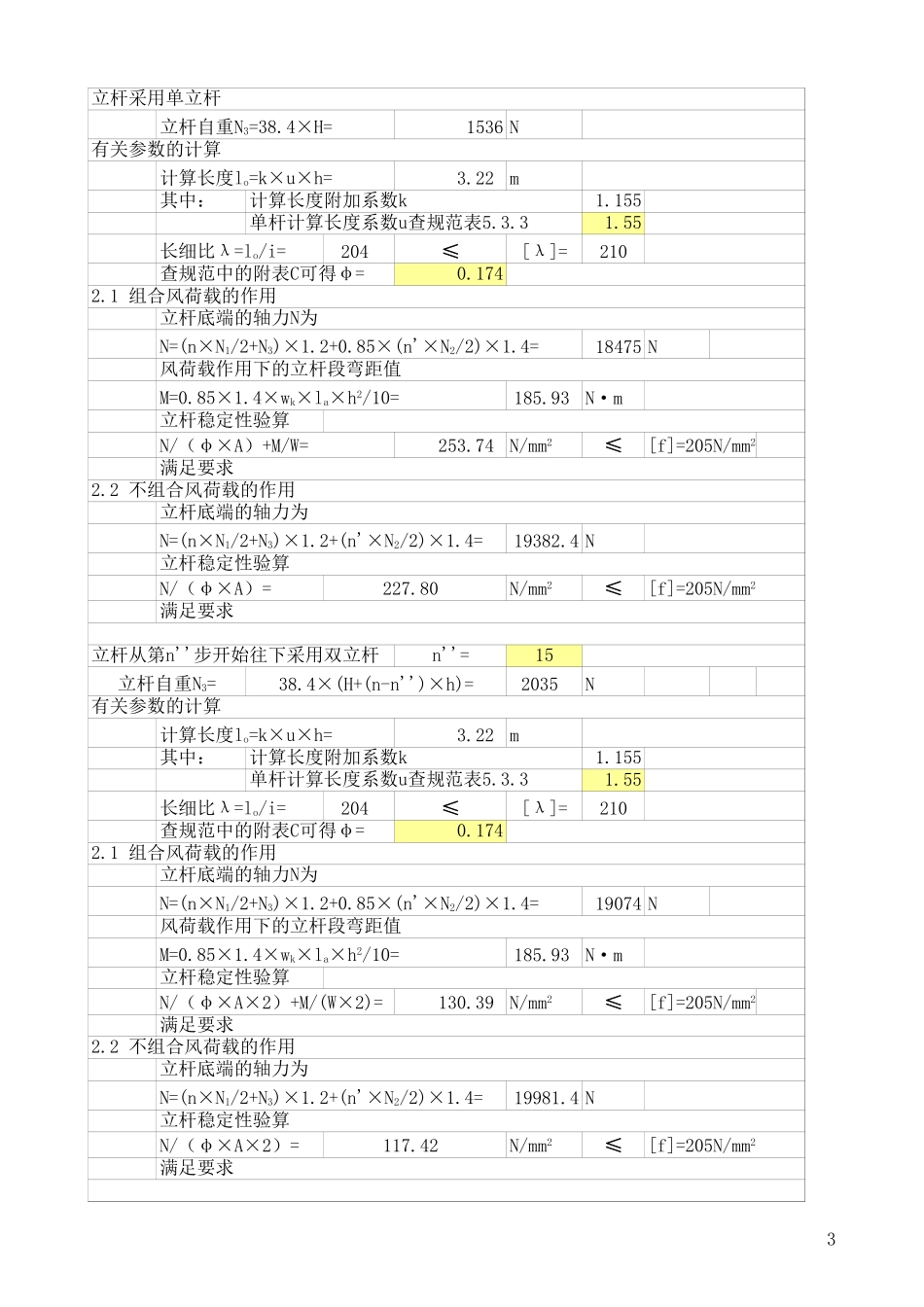 2025年工程建设资料：脚手架计算.xls_第3页