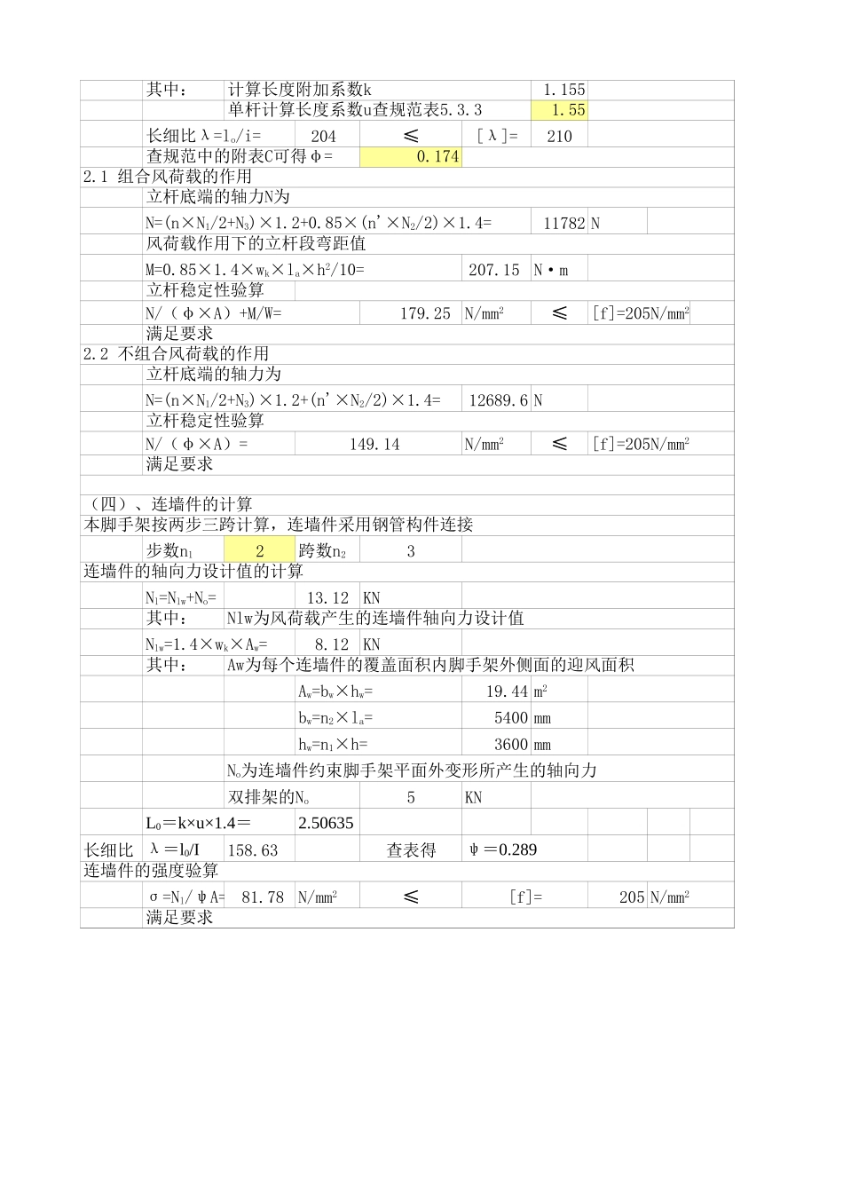 2025年工程建设资料：锚梁式脚手架计算.xls_第3页