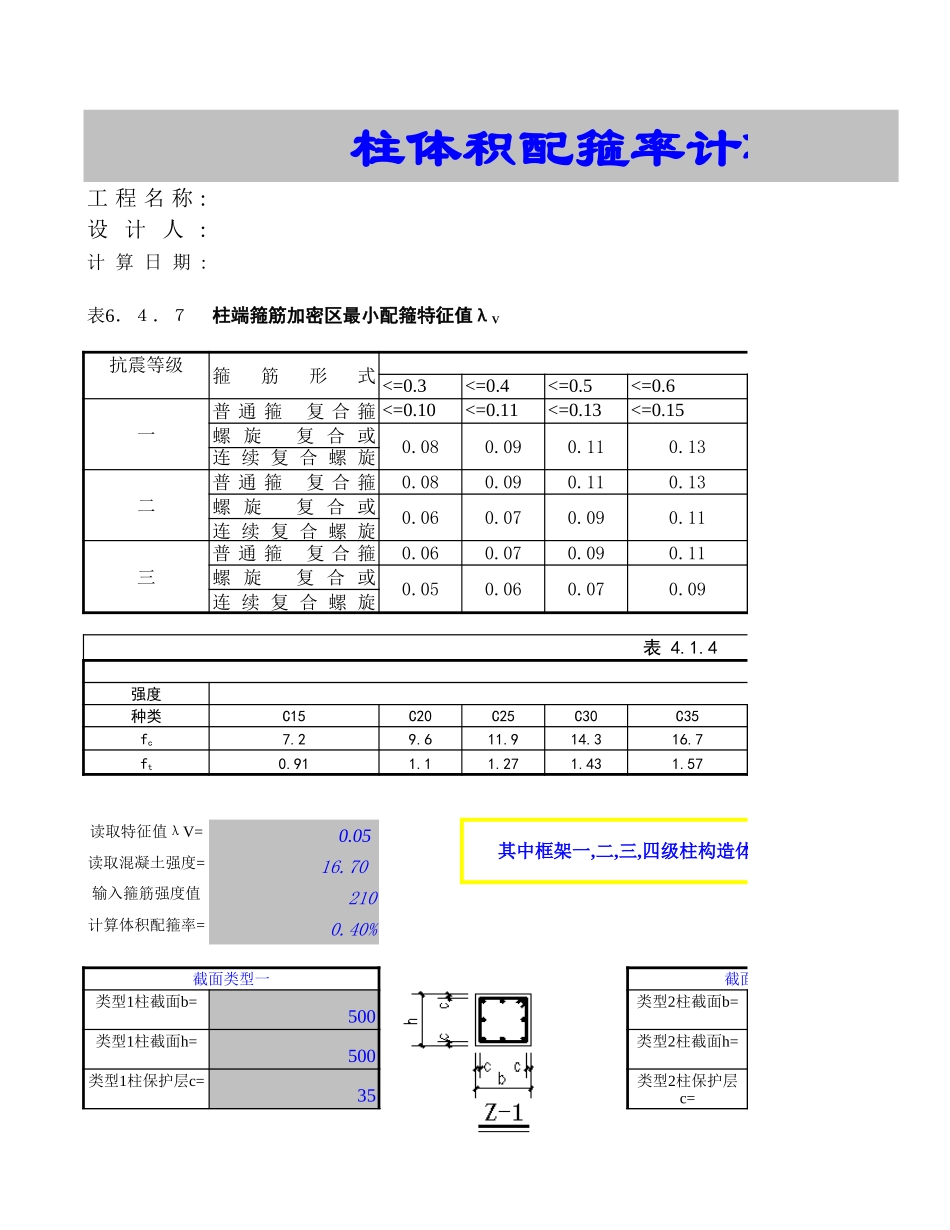 2025年工程建设资料：柱体积配箍率.xls_第1页