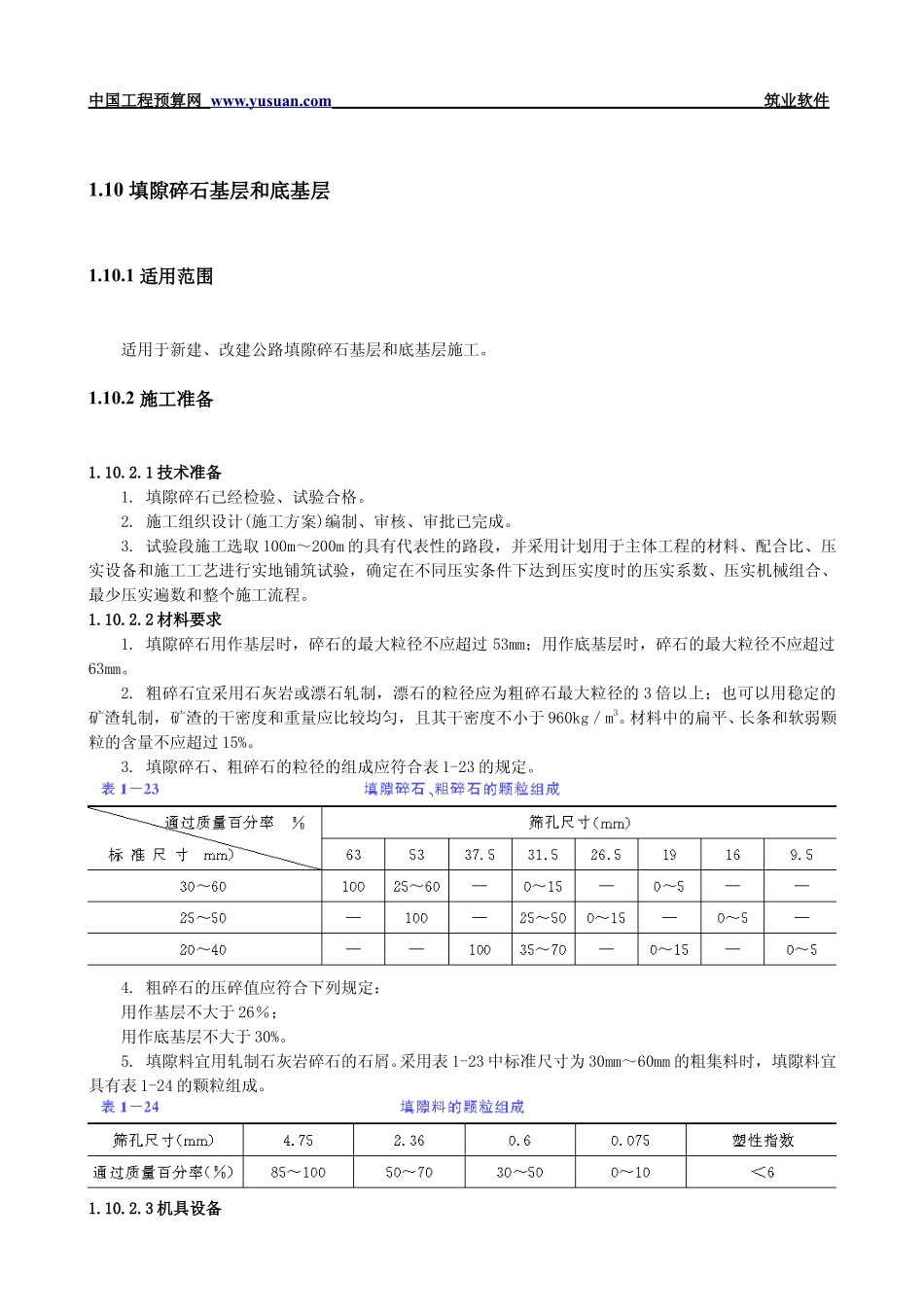 2025年工程建设资料：1.10 填隙碎石基层和底基层.pdf_第1页