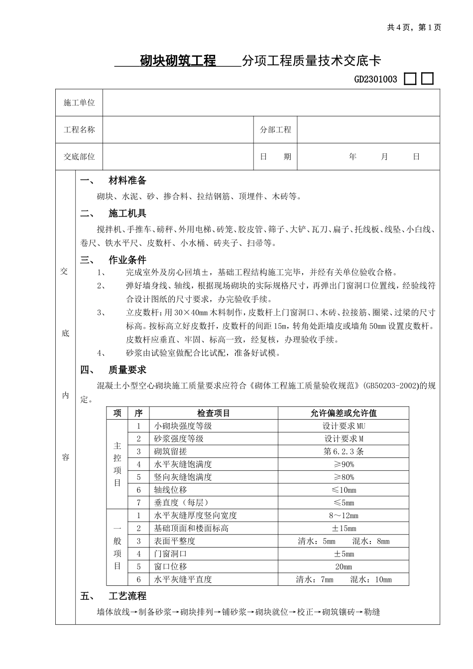 2025年工程建设资料：02砌块砌筑工程.doc_第1页