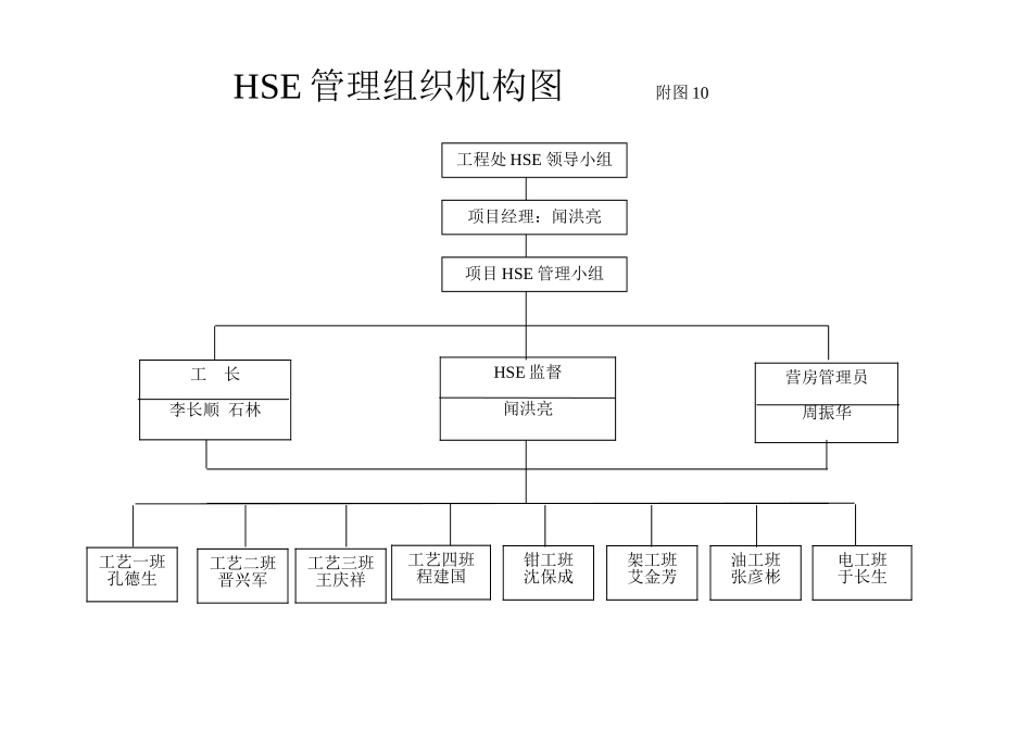 2025年工程建设资料：HSE管理组织机构图9.DOC_第1页