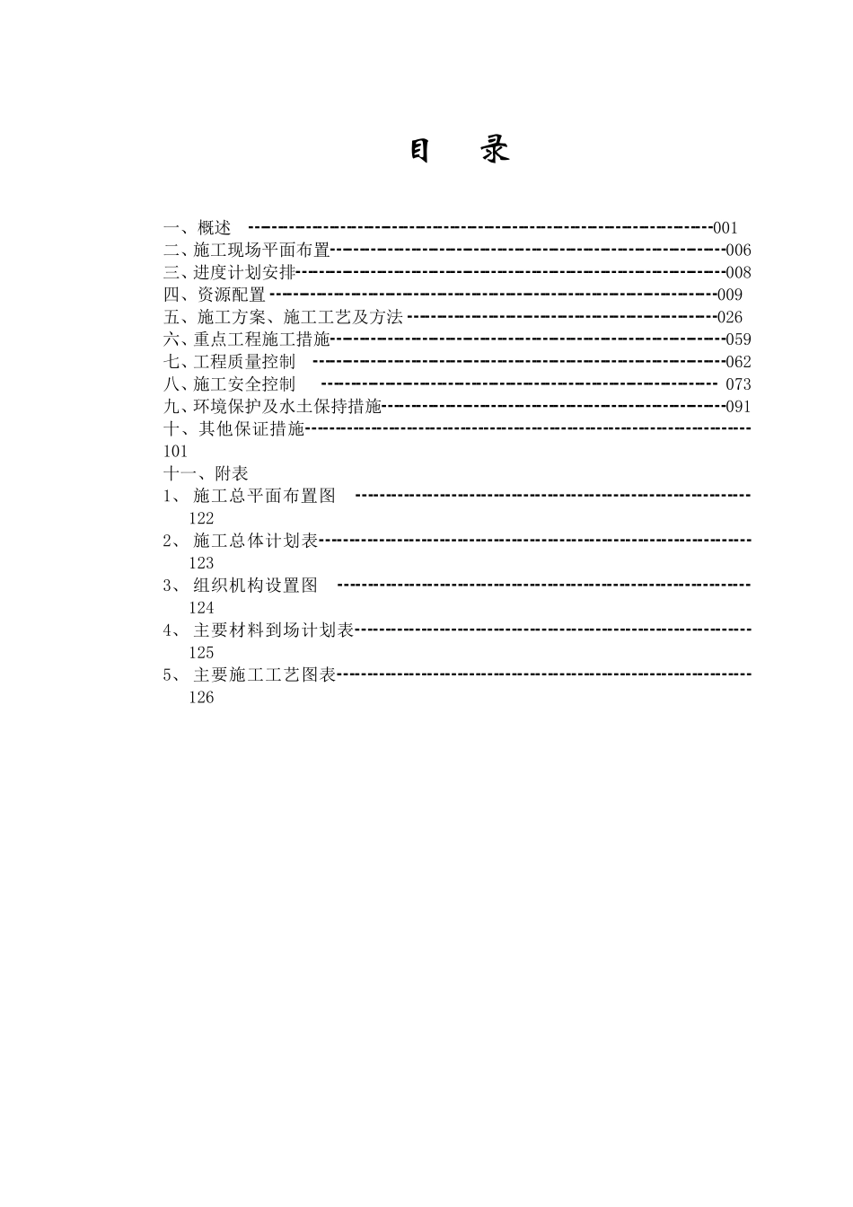 2025年工程建设资料：目录(施工组织).doc_第1页