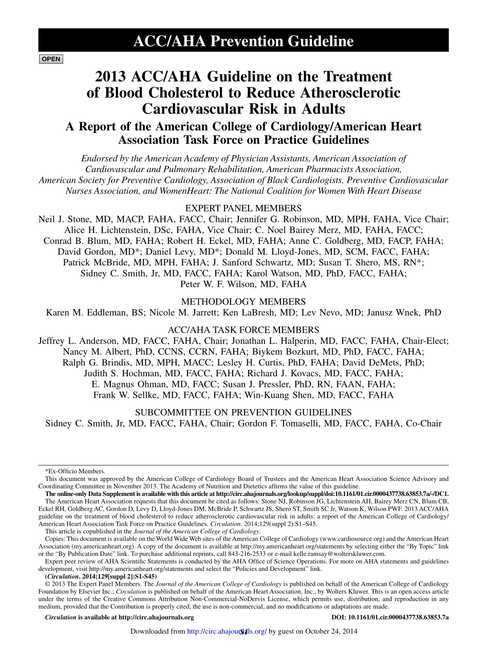 2025年医学资料：2013 ACC血脂指南.pdf_第2页