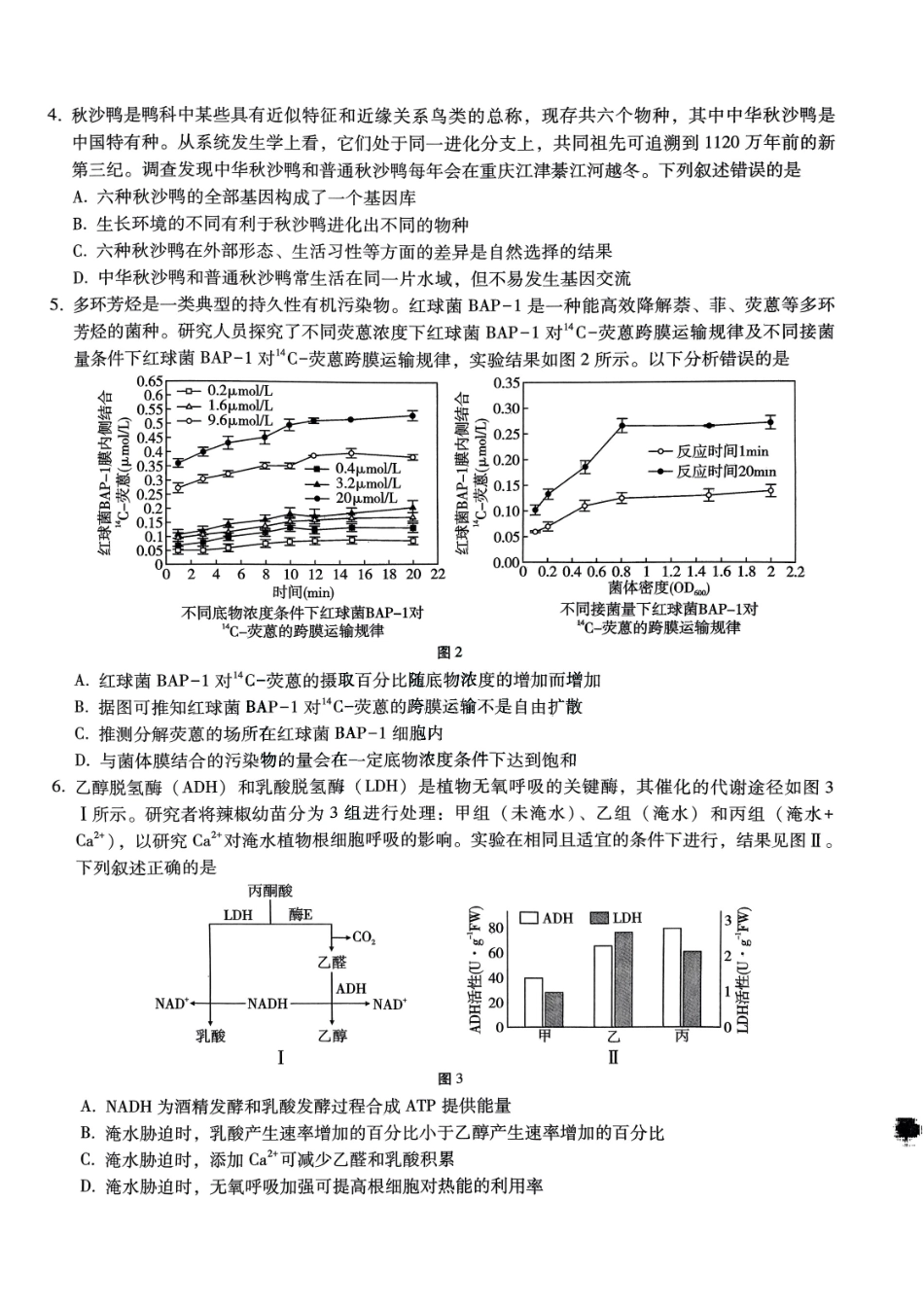 巴蜀中学2025届高考适应性月考卷（五）生物含答案.pdf_第2页