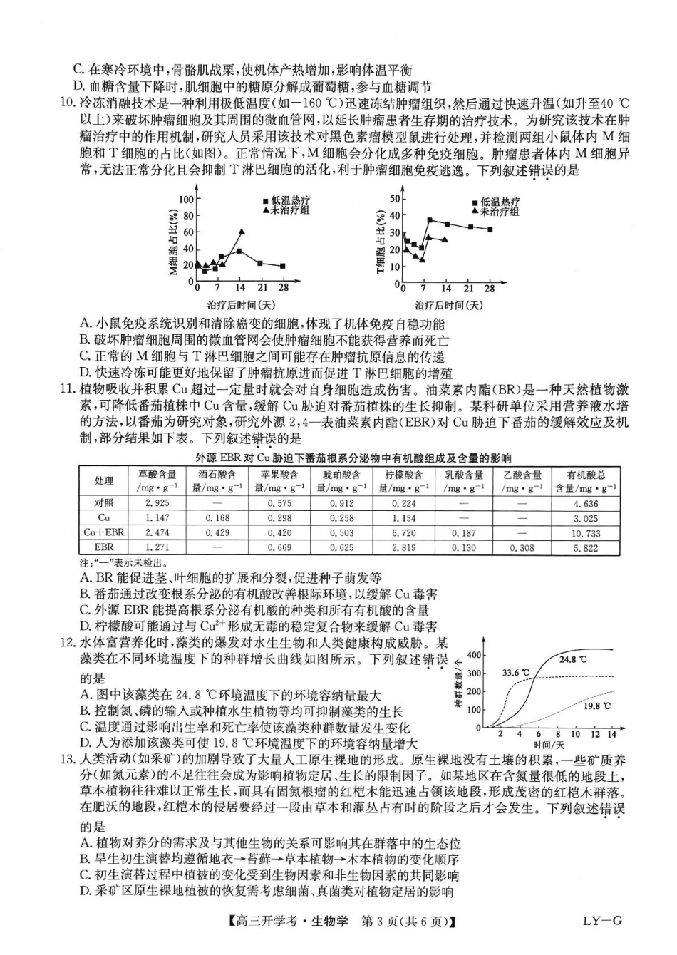 河南省部分重点高中九师联盟2024-2025学年高三下学期2月开学考试（生物）.pdf_第3页