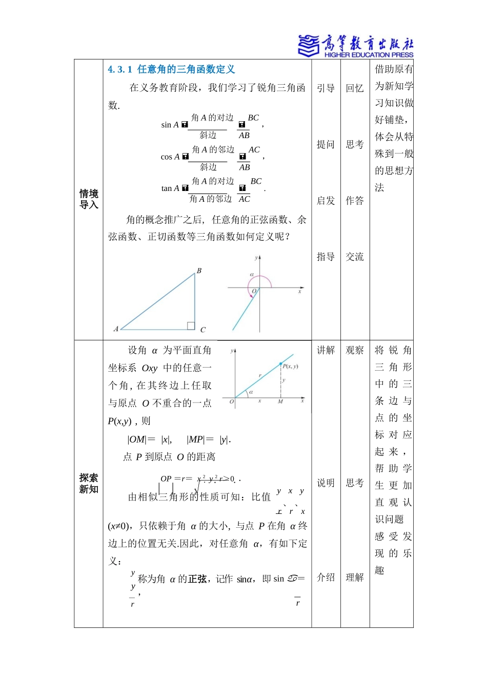 2025年教学资料：4.3 任意角的三角函数.docx_第2页