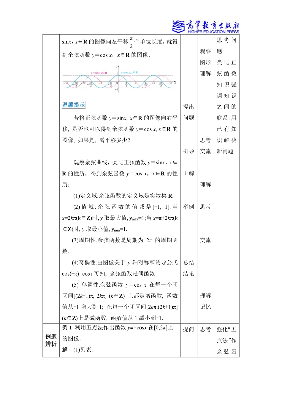 2025年教学资料：4.7 余弦函数的图像和性质.pdf_第3页