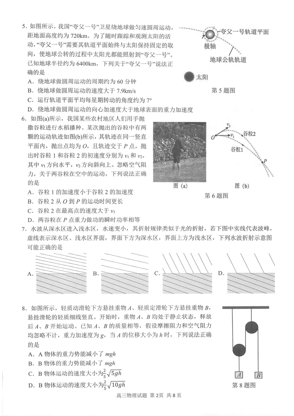 浙江省名校协作体2024-2025学年高三下学期联考物理试卷.pdf_第2页