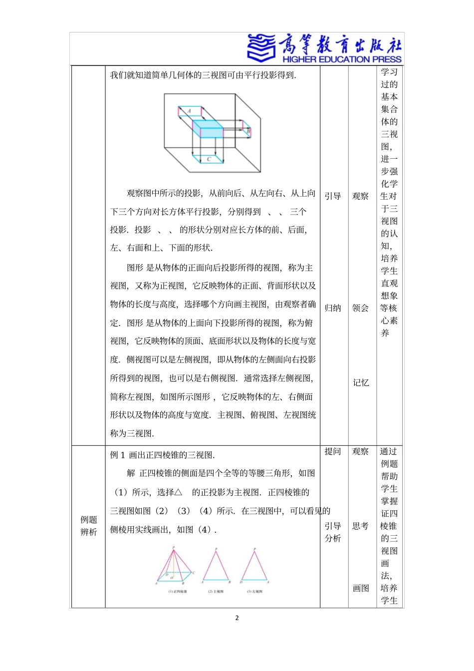 2025年教学资料：7.3简单几何体的三视图.docx_第2页