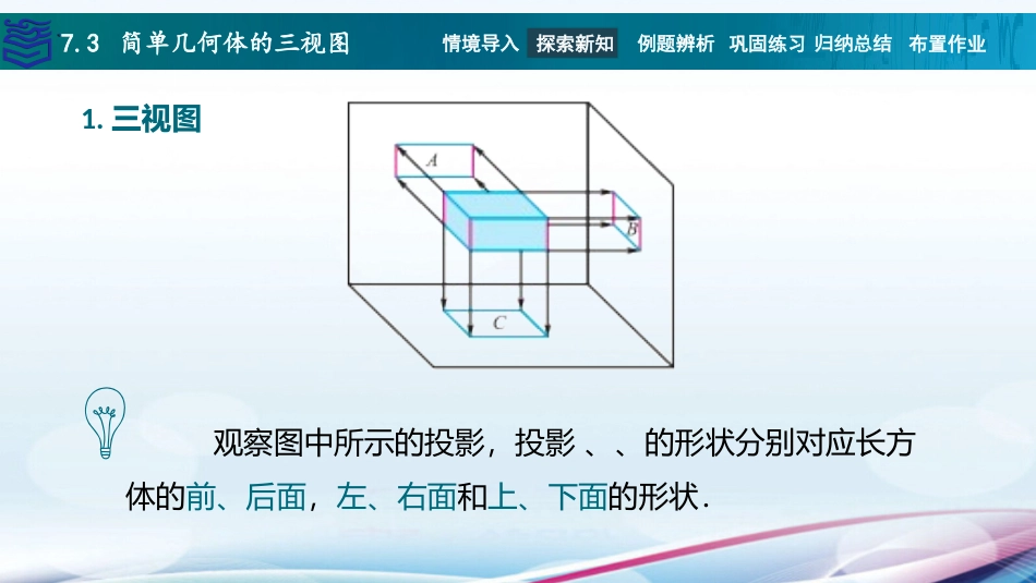 2025年教学资料：7.3简单几何体的三视图.pptx_第3页