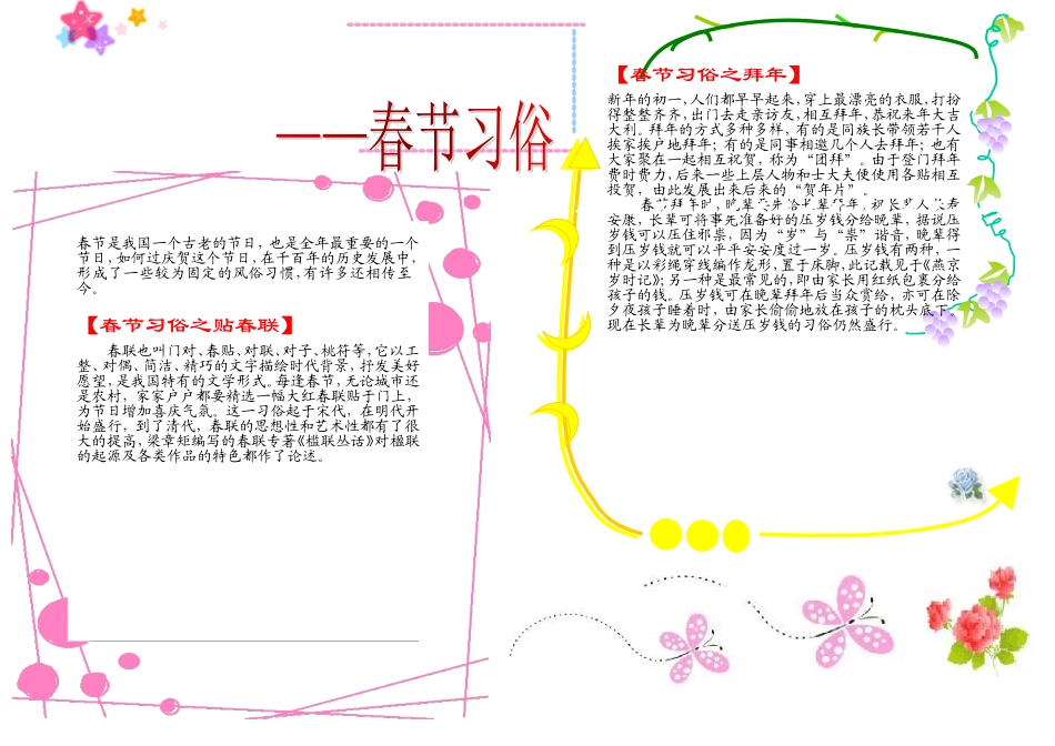 2025年教学资料：三年级板报_春节.doc_第1页