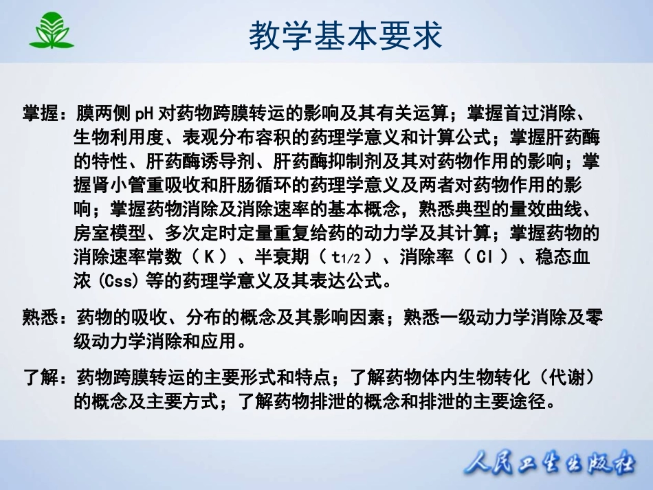 2025年医学资料：第二章 药物代谢动力学.ppt_第3页