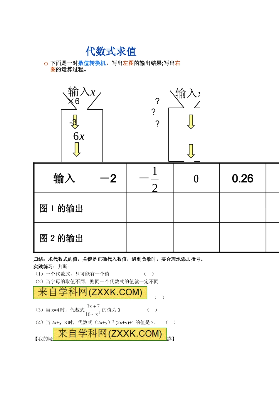 【北师大版七年级上册数学导学案】第3章 整式及其加减3.2代数式（2）.doc_第3页