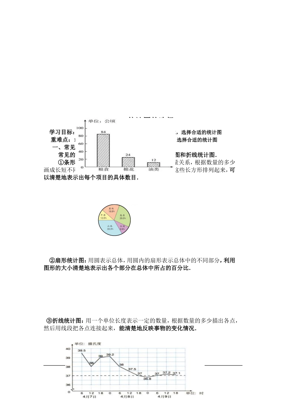 【北师大版七年级上册数学导学案】第6章 数据的收集与整理6.4    统计图的选择.doc_第1页