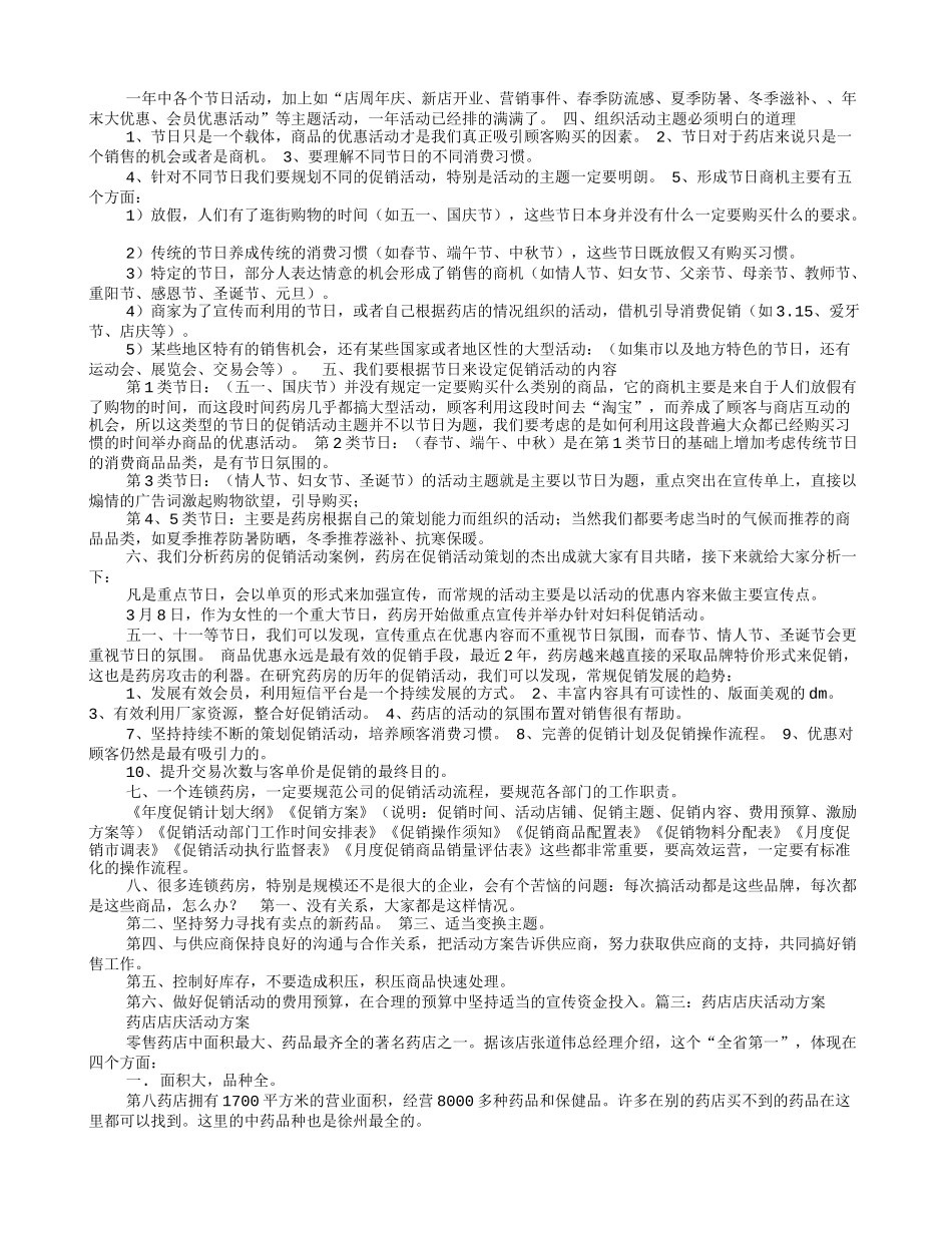 2025药房管理资料：药店店庆活动促销方案.doc_第2页