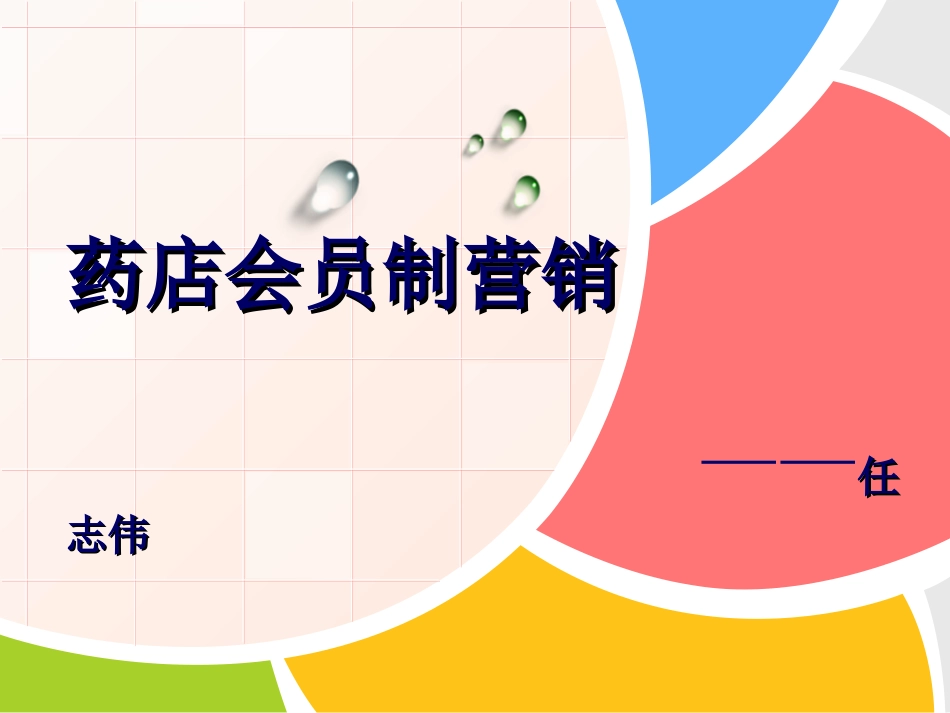 2025药房管理资料：药店会员制营销.ppt_第1页