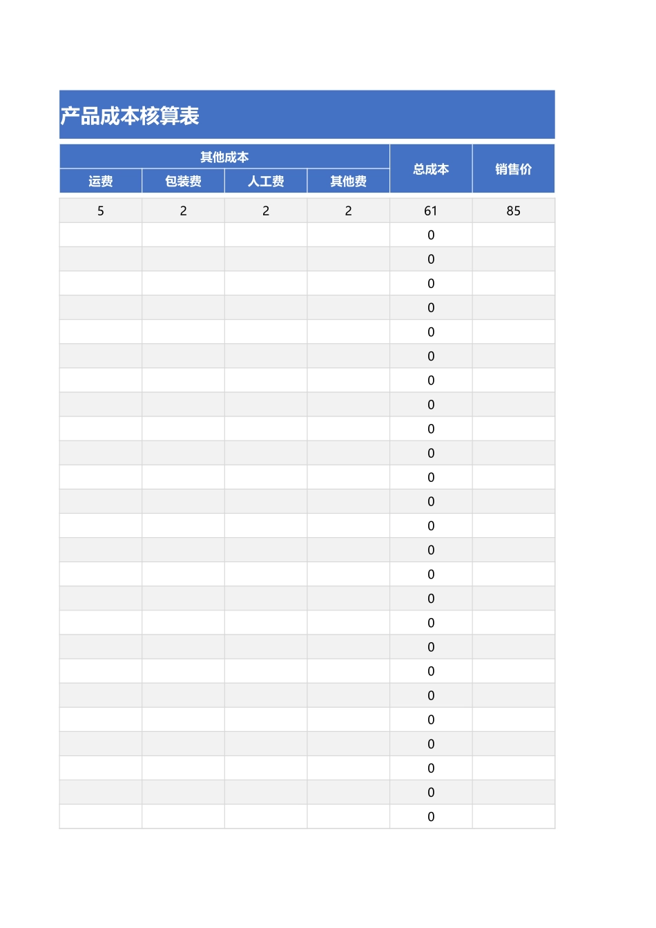 2025财务管理资料：37产品成本核算表.xlsx_第3页