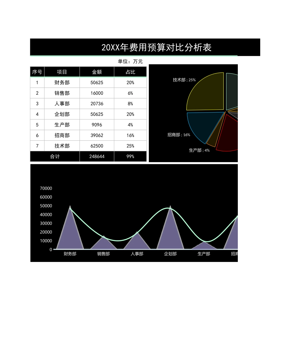 2025财务管理资料：51费用预算对比分析表.xlsx_第1页
