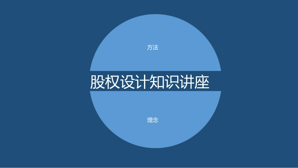 2025企业内部培训资料：08 股权设计知识讲座.pptx_第1页