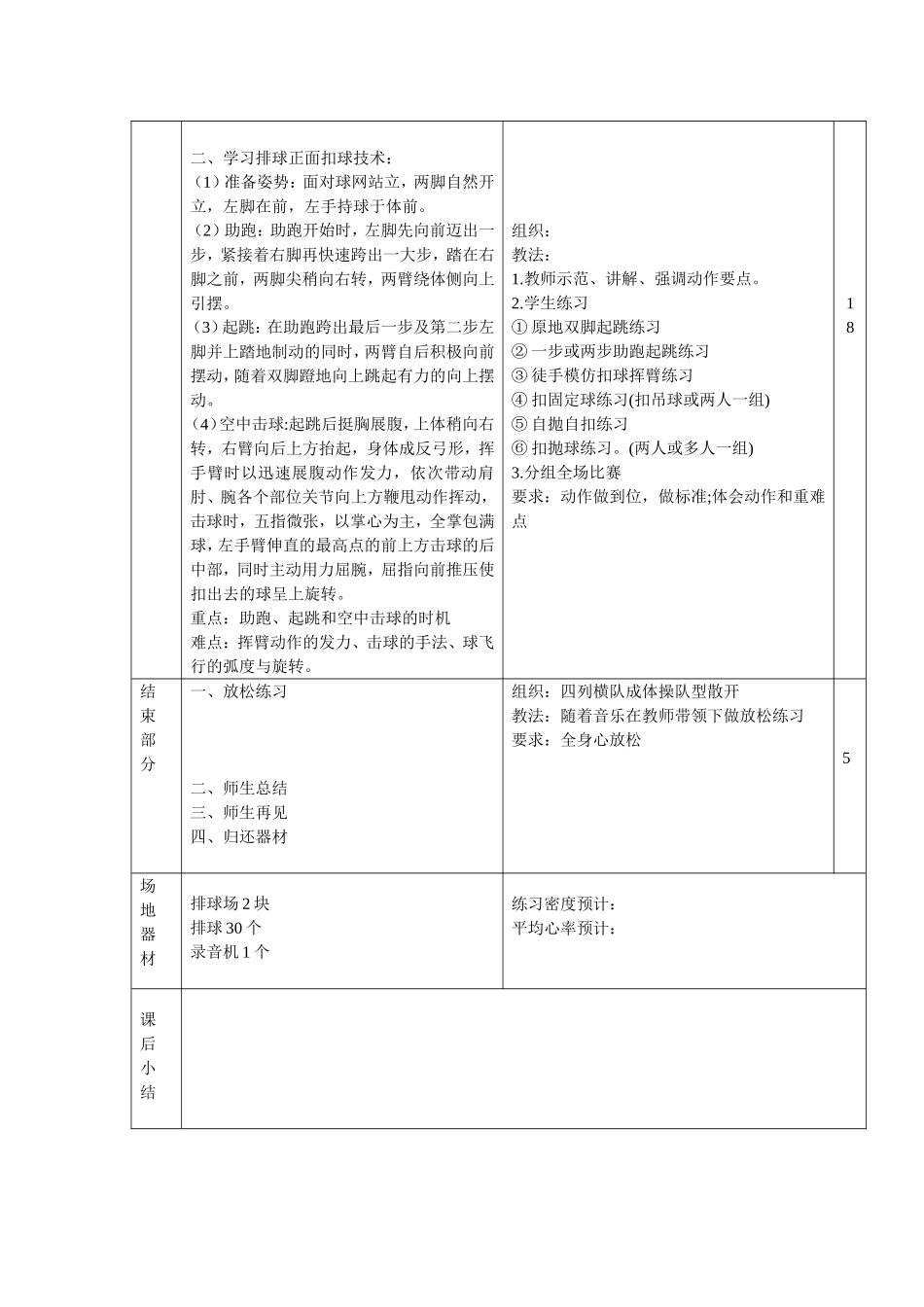 2025年体育教案：55-排球扣球教案2.doc_第2页