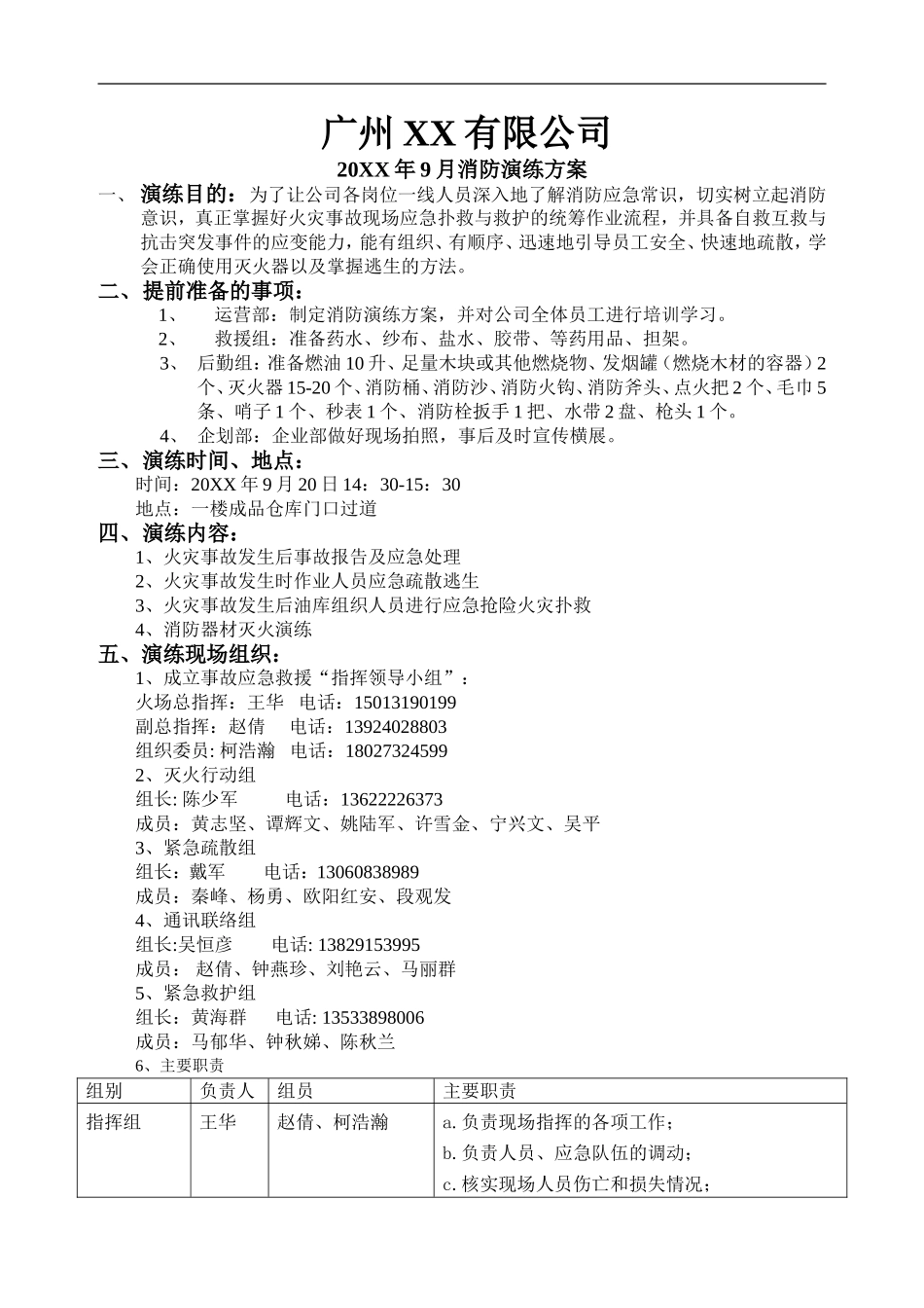 2025年应急管理：消防演练方案【5页】.doc_第1页