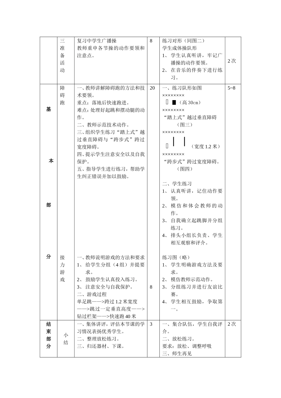 2025年体育教案：初三体育教案(1).doc_第2页