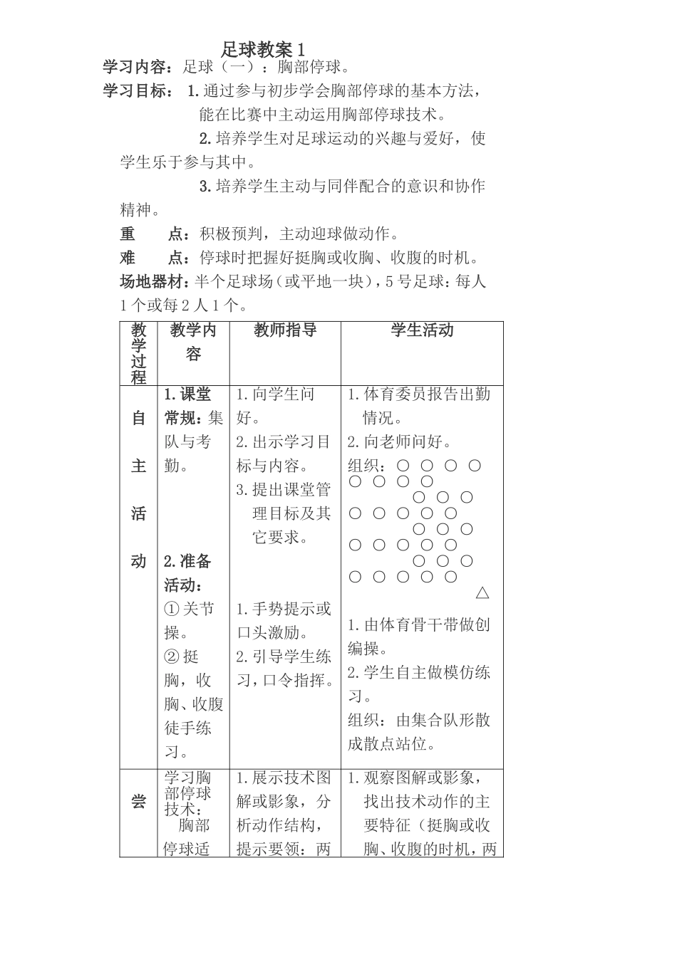 2025年体育教案：大学足球胸部停球教案（含图文）.doc_第1页